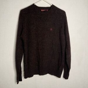 Vintage Ralph Lauren‎ Chaps Sweater Mens Medium Shetland Wool Black Purple